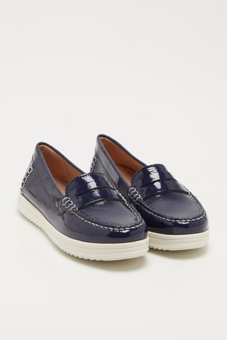 Mocassins en cuir Genova Moc - Bleu