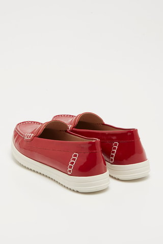 Mocassins en cuir Genova Moc - Rouge