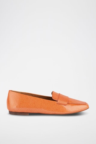 Mocassins vernis en cuir Marsilea - Orange