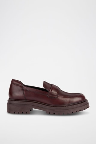 Mocassins en cuir nappa Iridea - Bordeaux