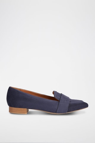 Mocassins en cuir de chèvre nubuck Charyssa - Bleu
