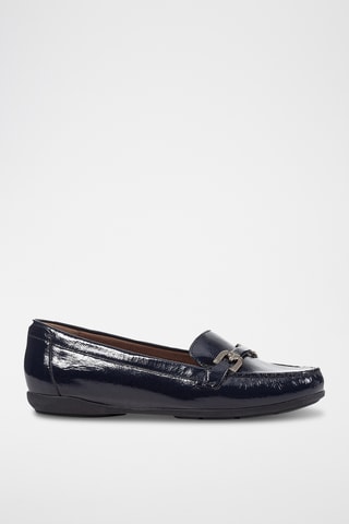 Mocassins en cuir verni Annytah - Bleu marine