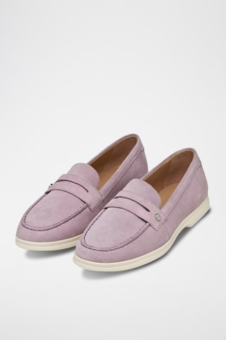 Mocassins en cuir de veau nubuck Xand 3D - Mauve