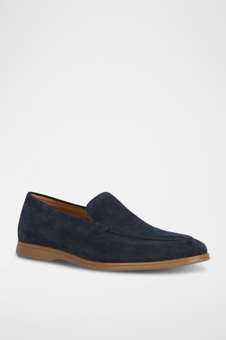 Mocasines de nobuk Venzone - Azul marino