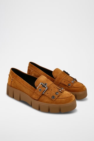 Mocassins en nubuck Ghoula - Moutarde