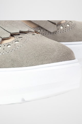 Mocassins plateformes en nubuck Kaula - Beige et gris foncé