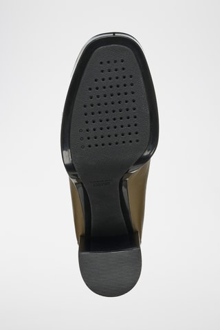 Mocassins à talons en cuir Teulada - Vert olive