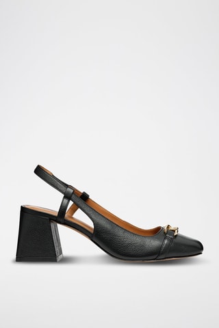 Escarpins en cuir D45D1A00046C9999 - Noir