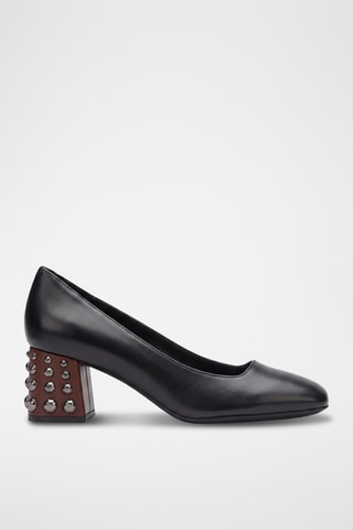 Escarpins en cuir Seyla - Noir