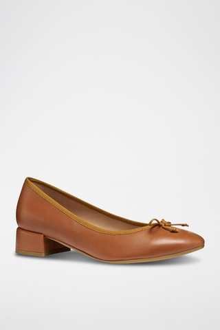 Escarpins en cuir de mouton nappa Floretia - Marron