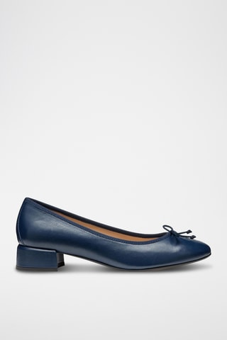 Escarpins en cuir de mouton nappa Floretia - Bleu marine