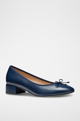 Escarpins en cuir de mouton nappa Floretia - Bleu marine
