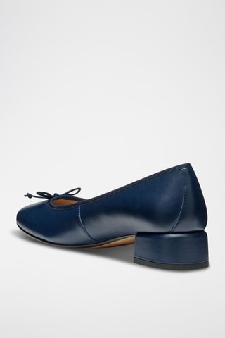 Escarpins en cuir de mouton nappa Floretia - Bleu marine