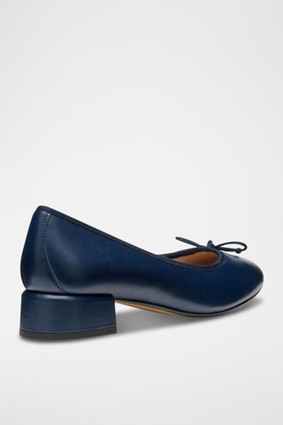 Escarpins en cuir de mouton nappa Floretia - Bleu marine
