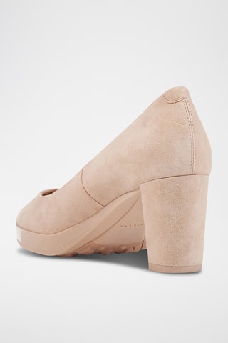 Escarpins en cuir de chèvre nubuck Walk pleasure - Rose poudré