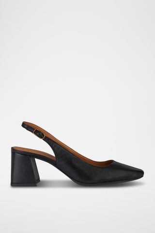 Escarpins en cuir de mouton nappa Giselda - Noir