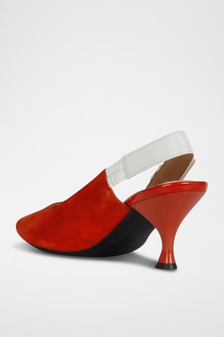 Escarpins en cuir Elisangel - Rouge et blanc