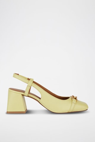 Escarpins en cuir - Jaune