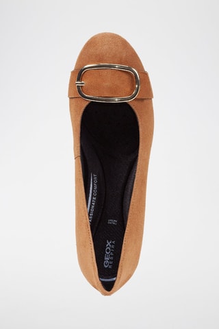 Zapatos de piel caprina de tacón Eleana - Camel
