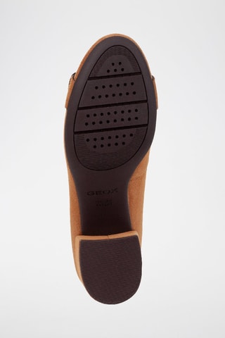 Zapatos de piel caprina de tacón Eleana - Camel