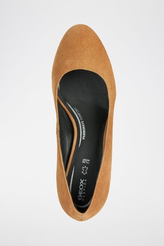 Escarpins en cuir de chèvre nubuck Pheby - Camel
