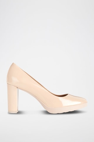 Escarpins vernis en cuir Walk Pleasure 85 - Beige
