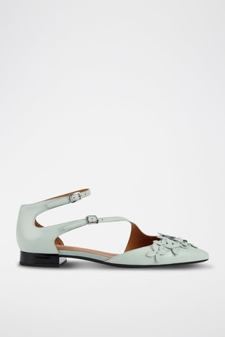 Ballerines en cuir de chèvre Charyssa - Menthe