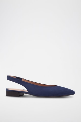 Ballerines en cuir de chèvre nubuck Charyssa - Bleu