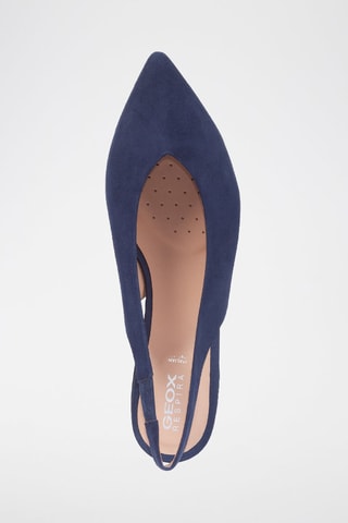 Ballerines en cuir de chèvre nubuck Charyssa - Bleu