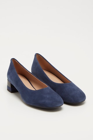 Ballerines en cuir de chèvre nubuck Chloo Mi - Bleu