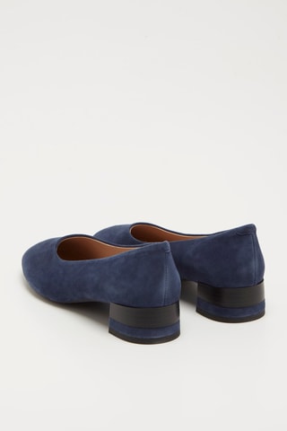 Ballerines en cuir de chèvre nubuck Chloo Mi - Bleu