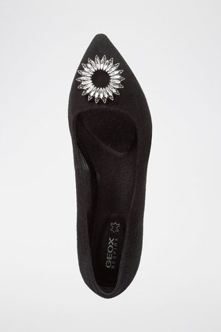 Bailarinas de piel caprina nobuk Charyssa - Negro