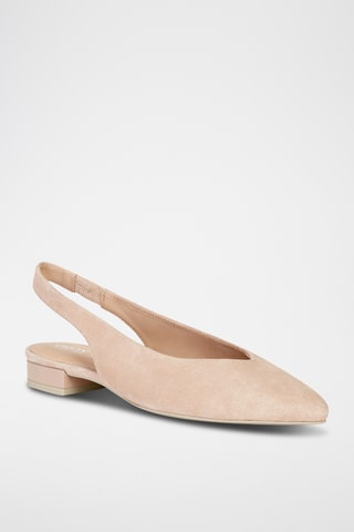 Ballerines en cuir de chèvre nubuck Charyssa - Beige