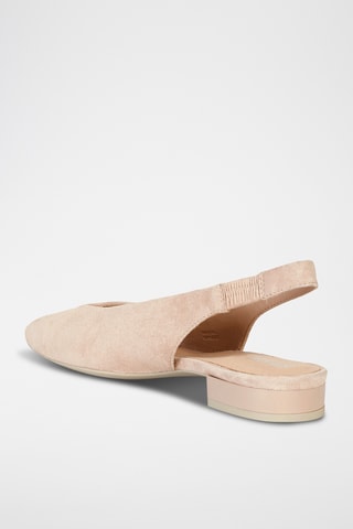 Ballerines en cuir de chèvre nubuck Charyssa - Beige