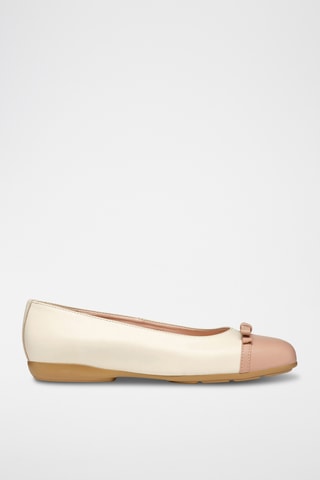 Ballerines en cuir de veau Annytah - Ecru