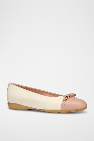 Ballerines en cuir de veau Annytah - Ecru