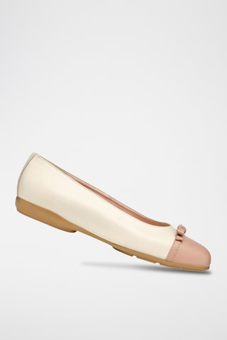 Ballerines en cuir de veau Annytah - Ecru