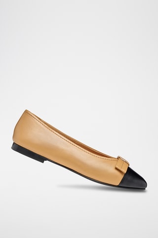 Bailarinas de piel ovina napa Millianee - Beige