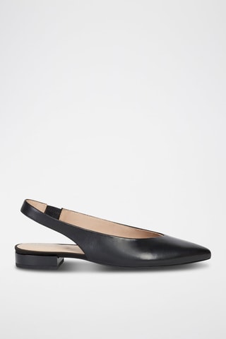 Ballerines en cuir de chèvre Charyssa Noir
