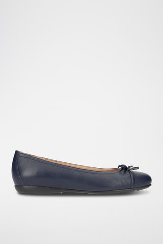 Ballerines en cuir Annytah - Bleu marine