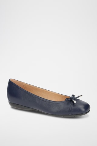 Ballerines en cuir Annytah - Bleu marine