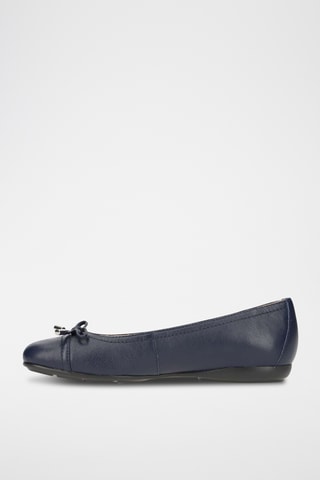 Ballerines en cuir Annytah - Bleu marine