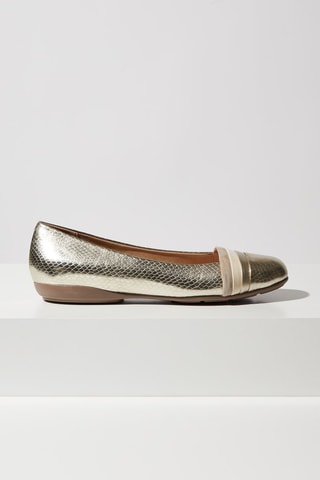 Ballerines en cuir Annytah Doré 