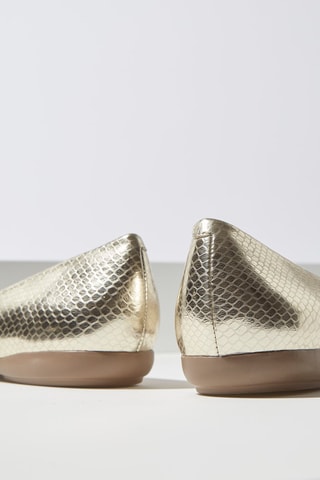 Ballerines en cuir Annytah Doré 