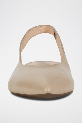 Ballerines en cuir Charyssa Beige
