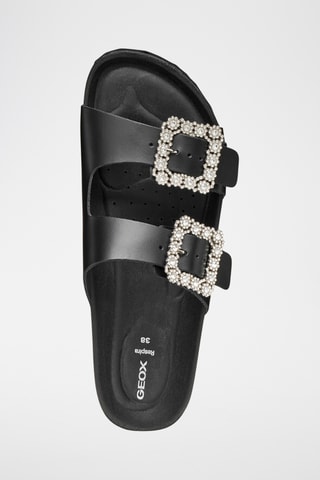 Mules en cuir nappa Brionia - Noir