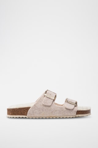 Mules fourrées Brionia - Ecru
