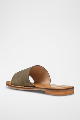 Mules en cuir de chèvre nubuck Maddalusiac - Vert