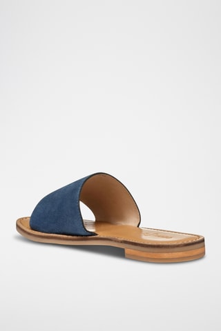 Mules en cuir de chèvre nubuck Maddalusiac - Bleu cobalt