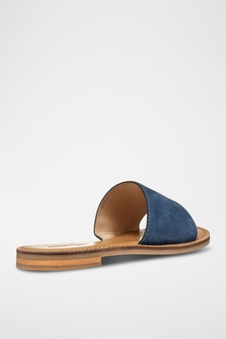 Mules en cuir de chèvre nubuck Maddalusiac - Bleu cobalt